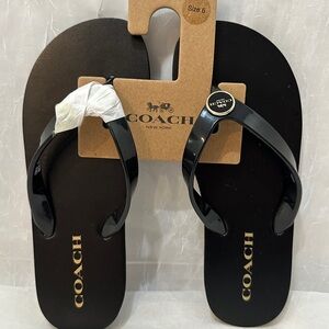Coach Black Sandals
